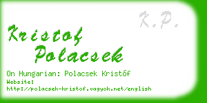 kristof polacsek business card