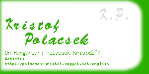 kristof polacsek business card